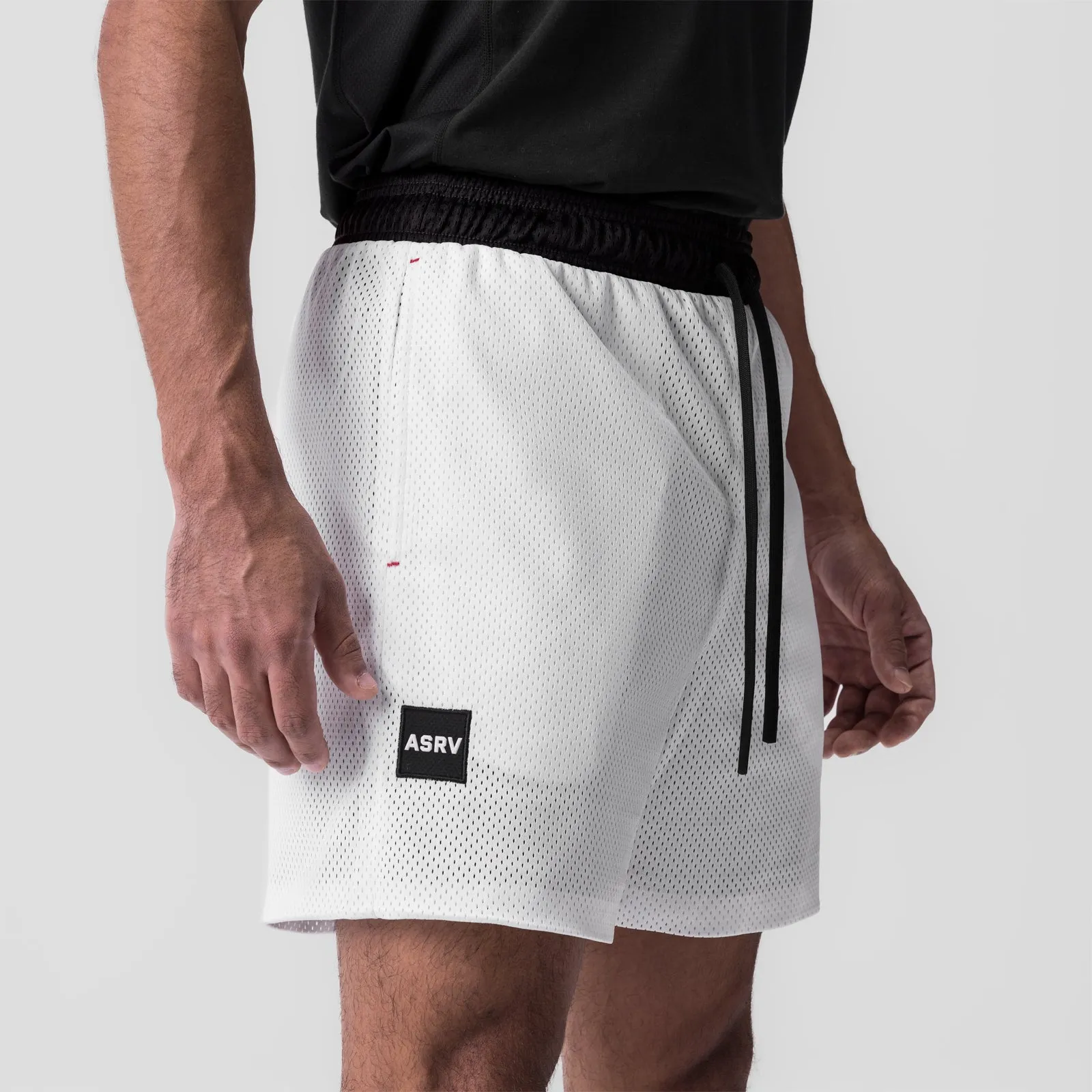 0795. SilverPlus™ Mesh Reversible Short  - Black/White