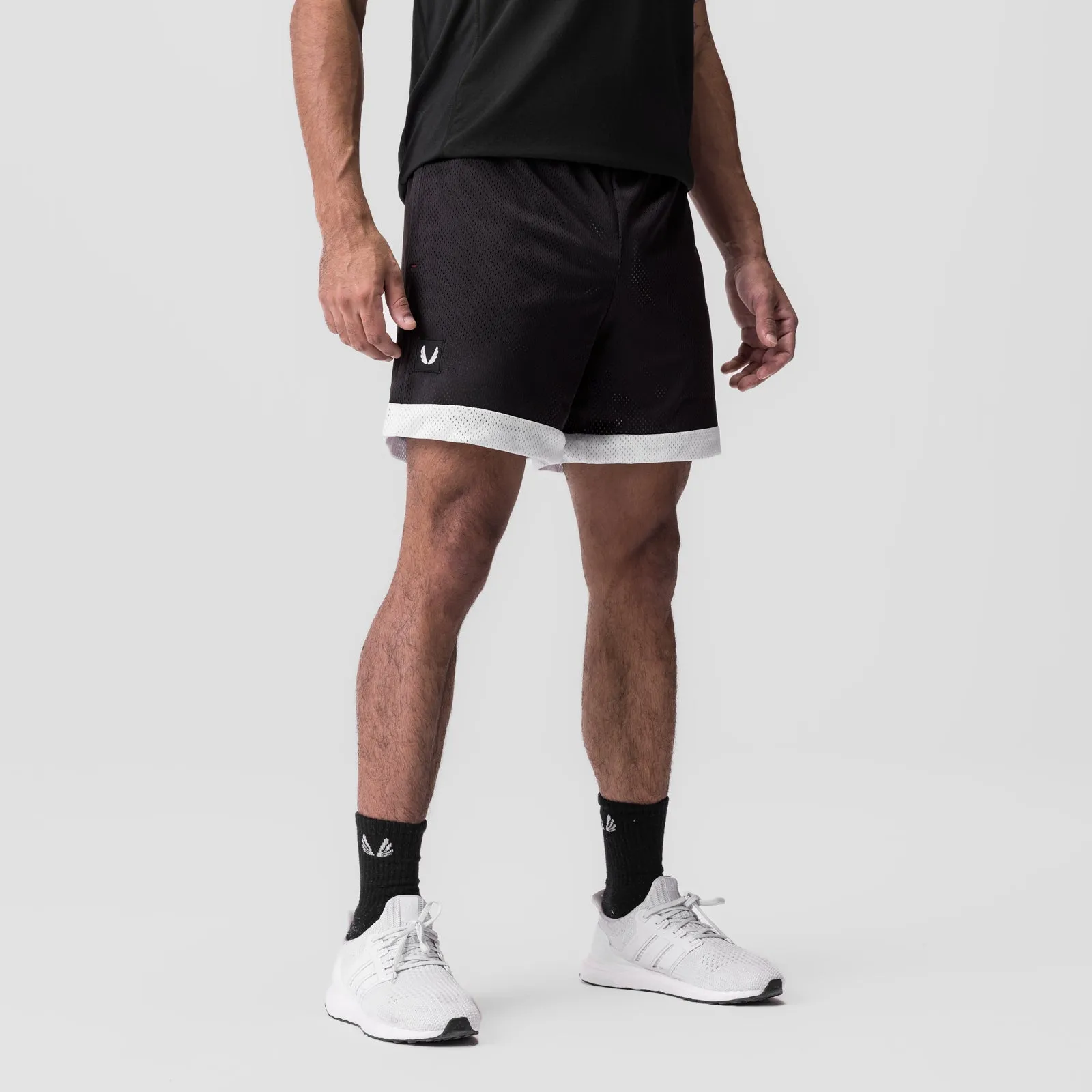 0795. SilverPlus™ Mesh Reversible Short  - Black/White