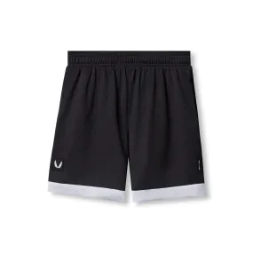 0795. SilverPlus™ Mesh Reversible Short  - Black/White