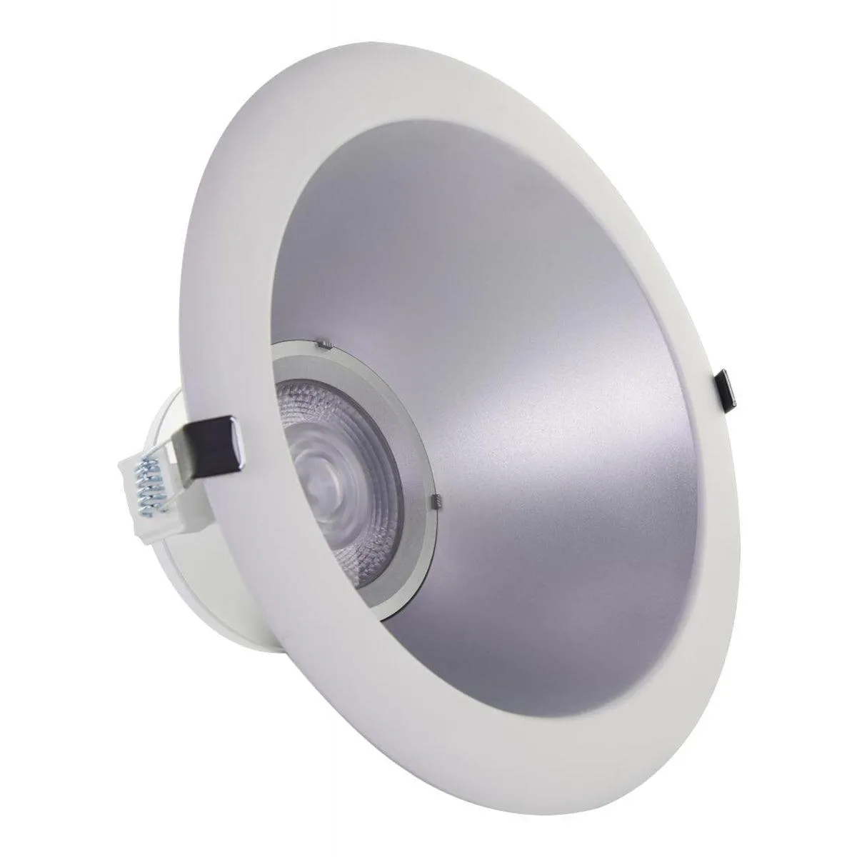 10 In. Commercial Canless LED Recessed Light, 46 Watts, 3500 Lumens, Selectable CCT, Silver Finish, 120-277V