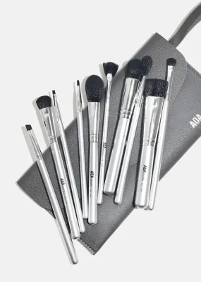 10-Piece Silver Brush Set