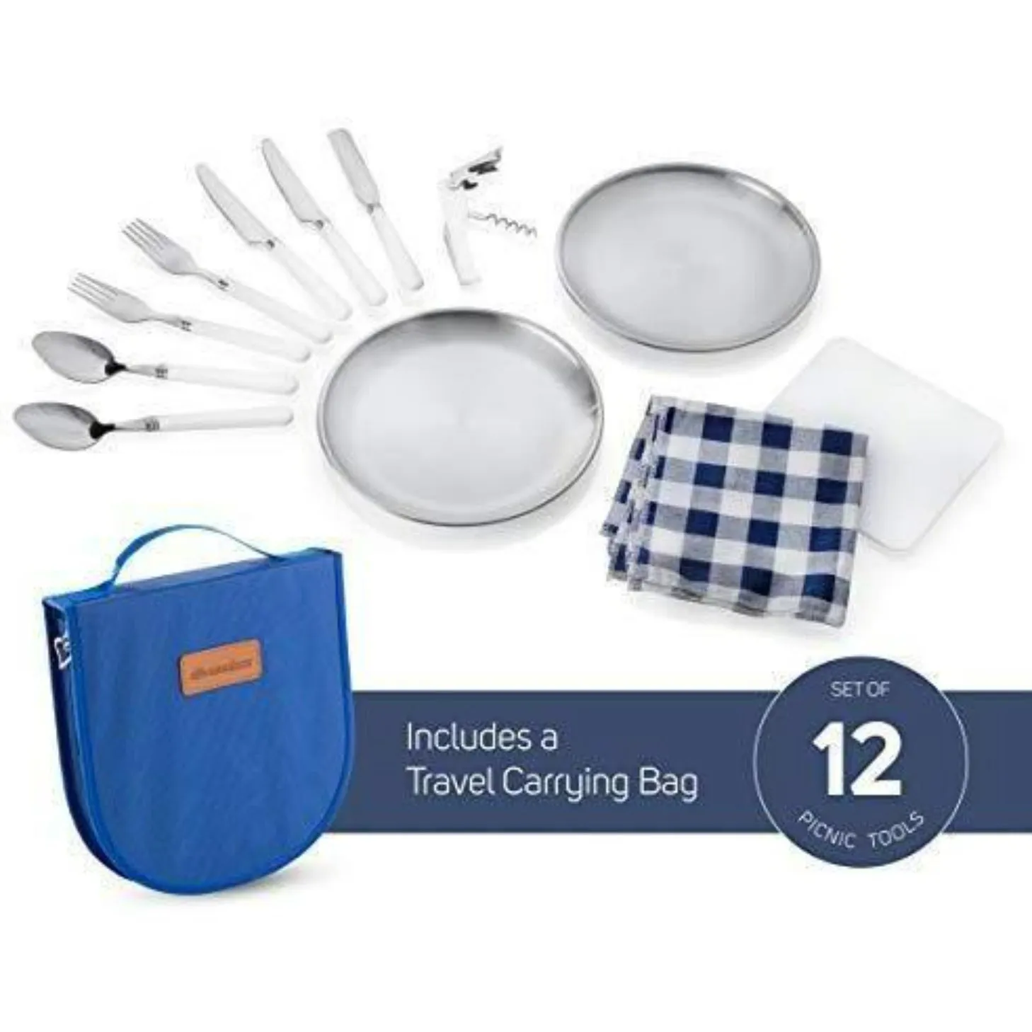 12 Piece Camping Silverware Mess Kit For 2