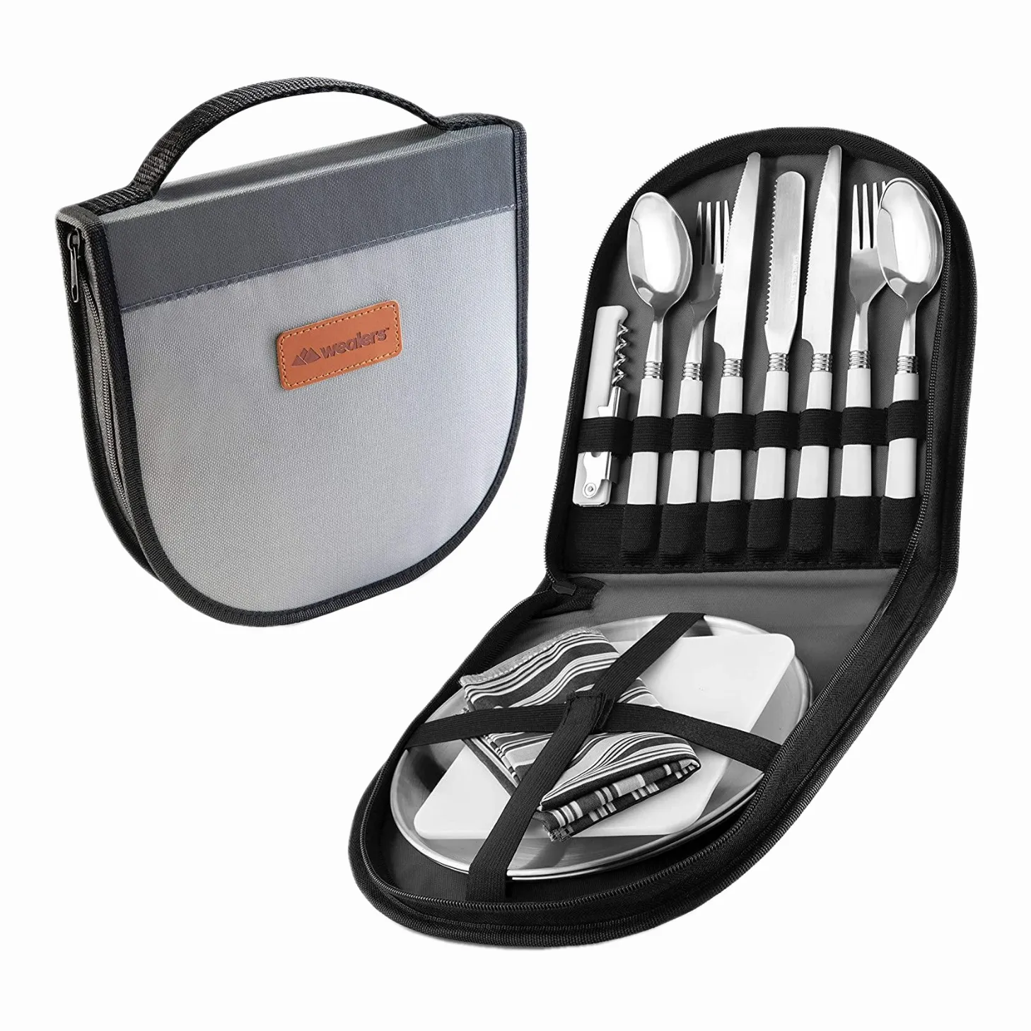 12 Piece Camping Silverware Mess Kit For 2