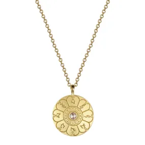 18K Gold Medium Ritual Bell Pendant with Diamond