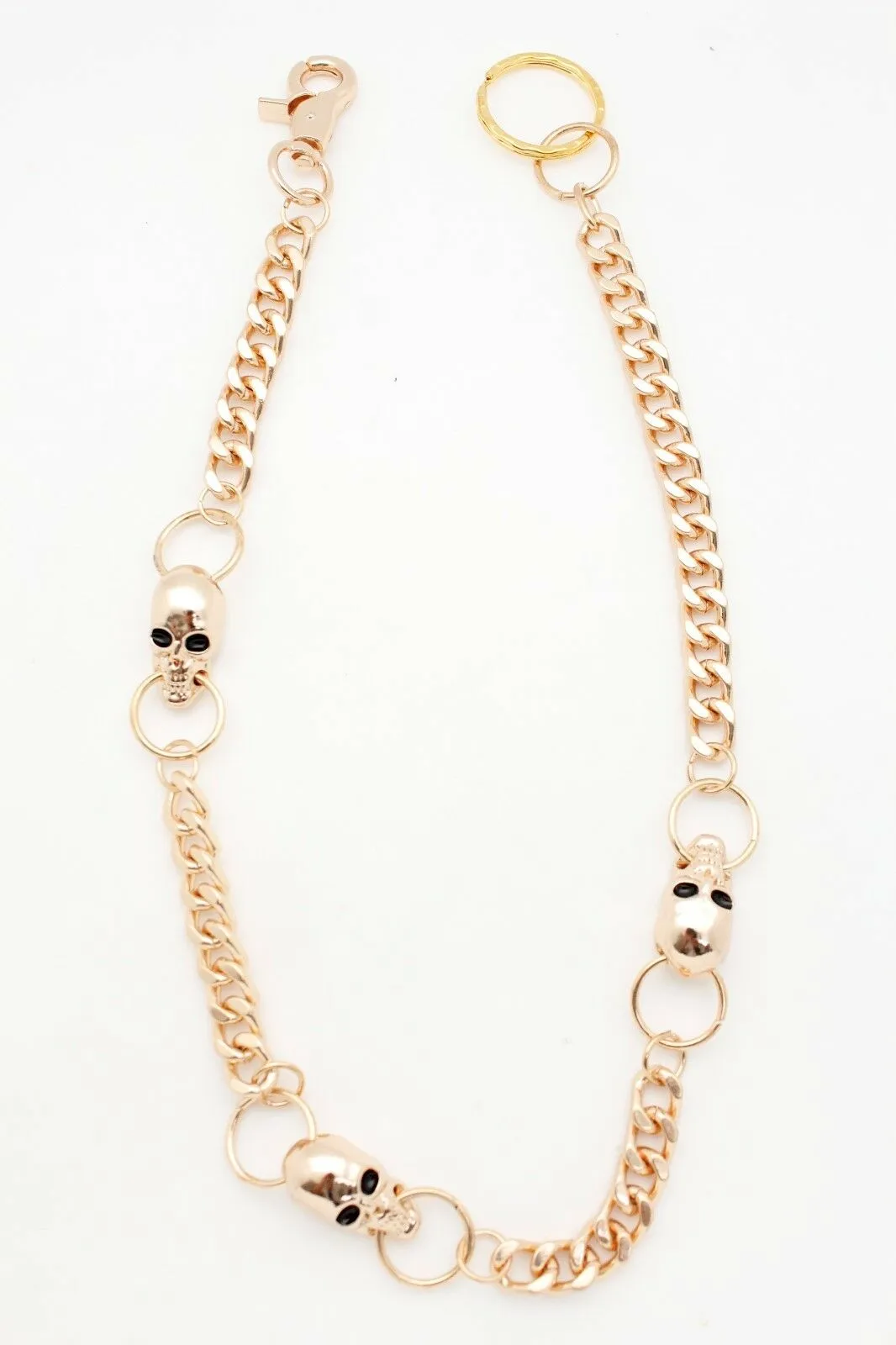 24" 3-Skull Wallet Chain