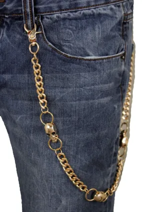 24" 3-Skull Wallet Chain