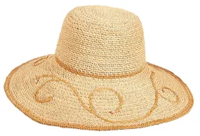 3/Cr Raffia With Swirl Hat by Callanan