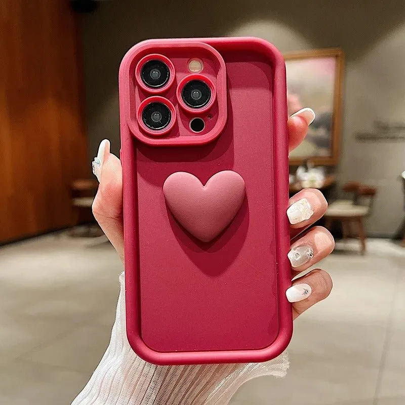 3D Heart iPhone Case