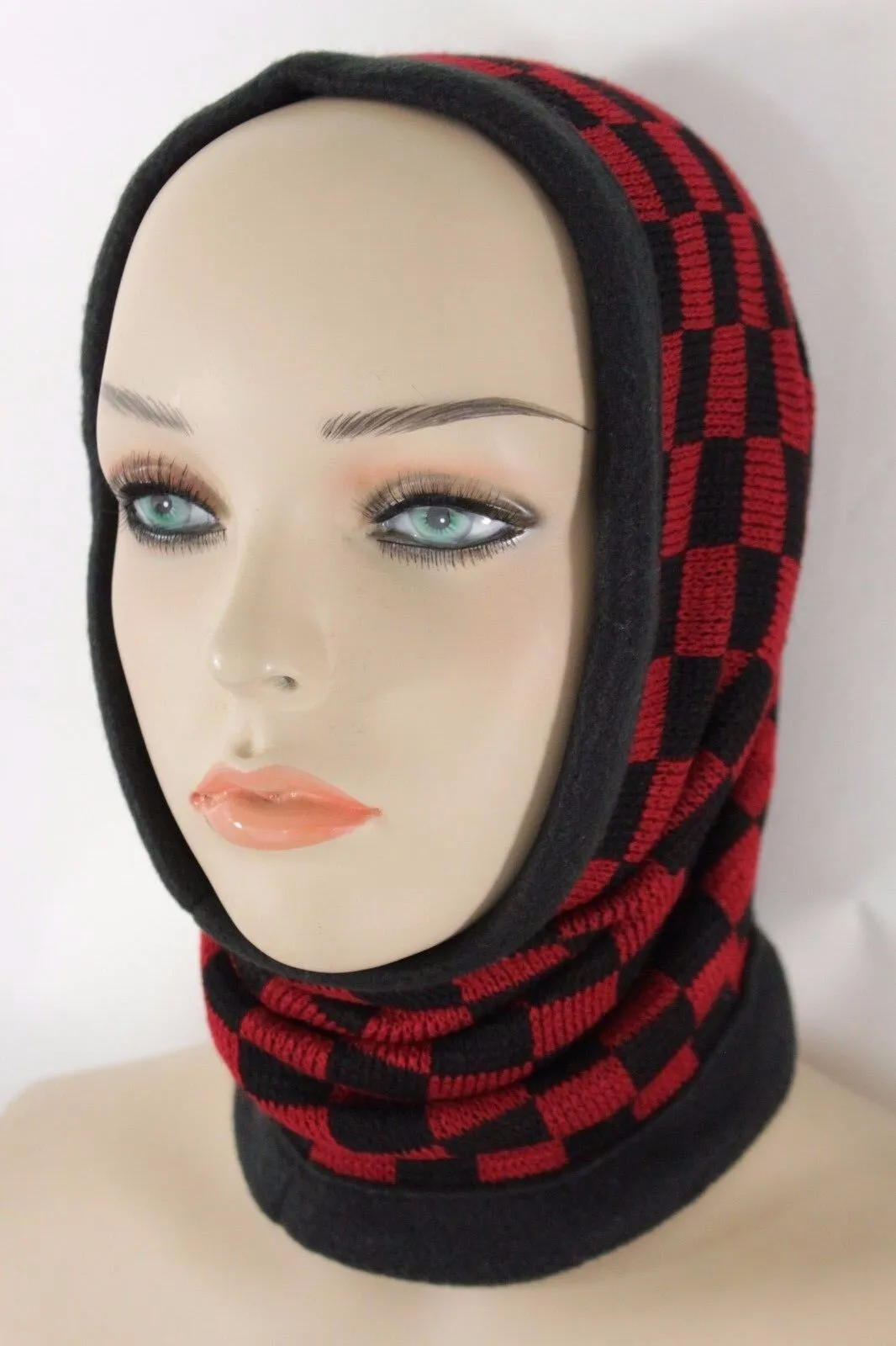 4-in-1 Checkered Neck Warmer Head Cover