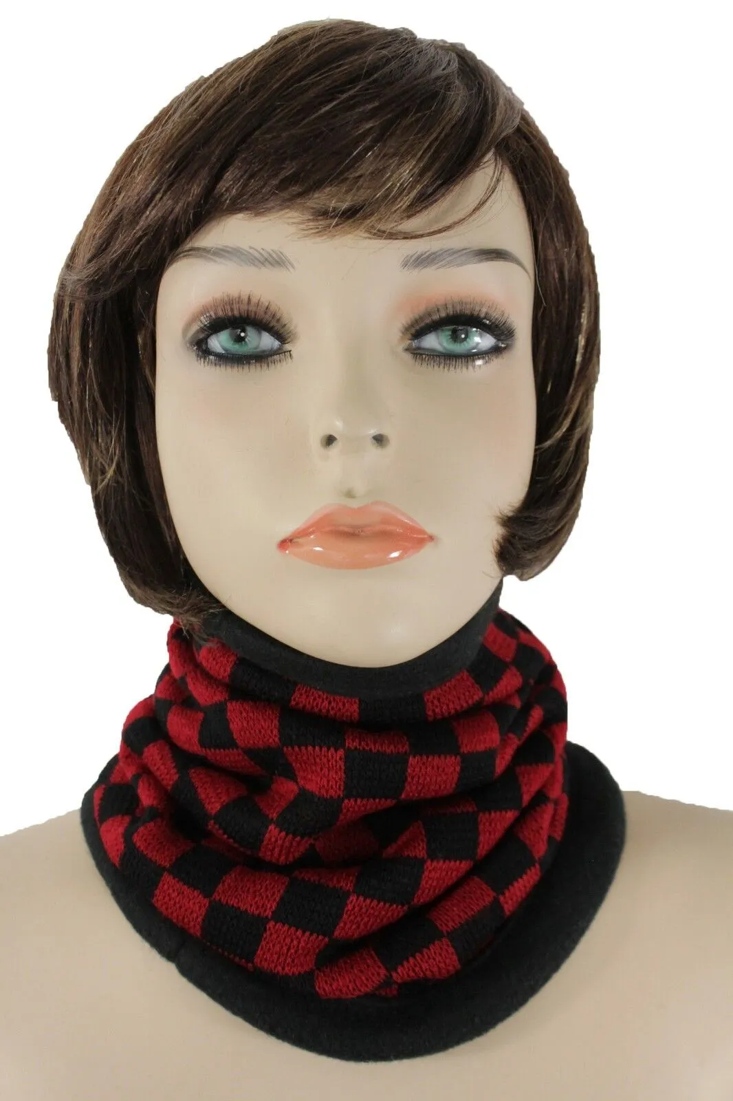 4-in-1 Checkered Neck Warmer Head Cover