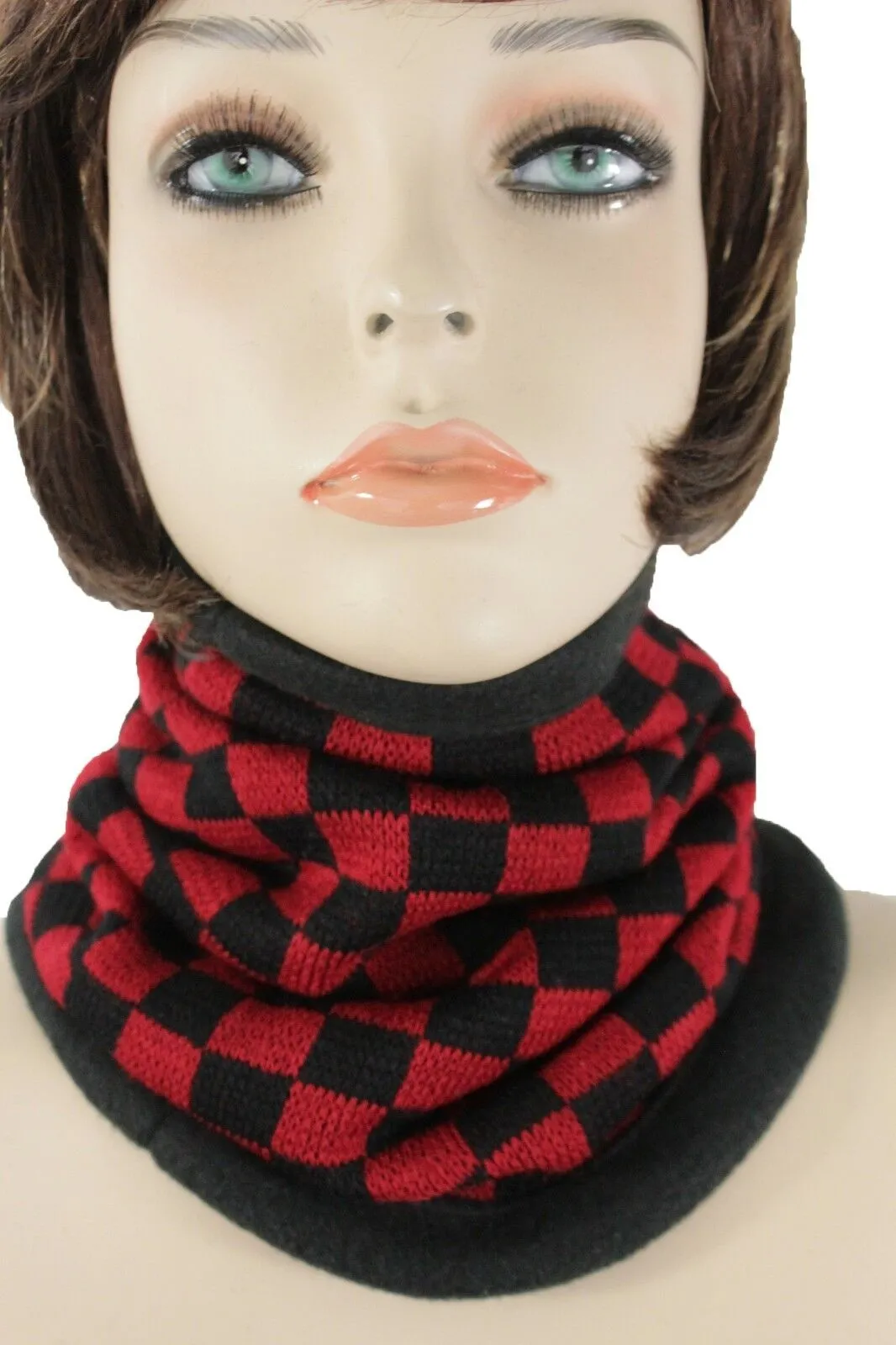 4-in-1 Checkered Neck Warmer Head Cover