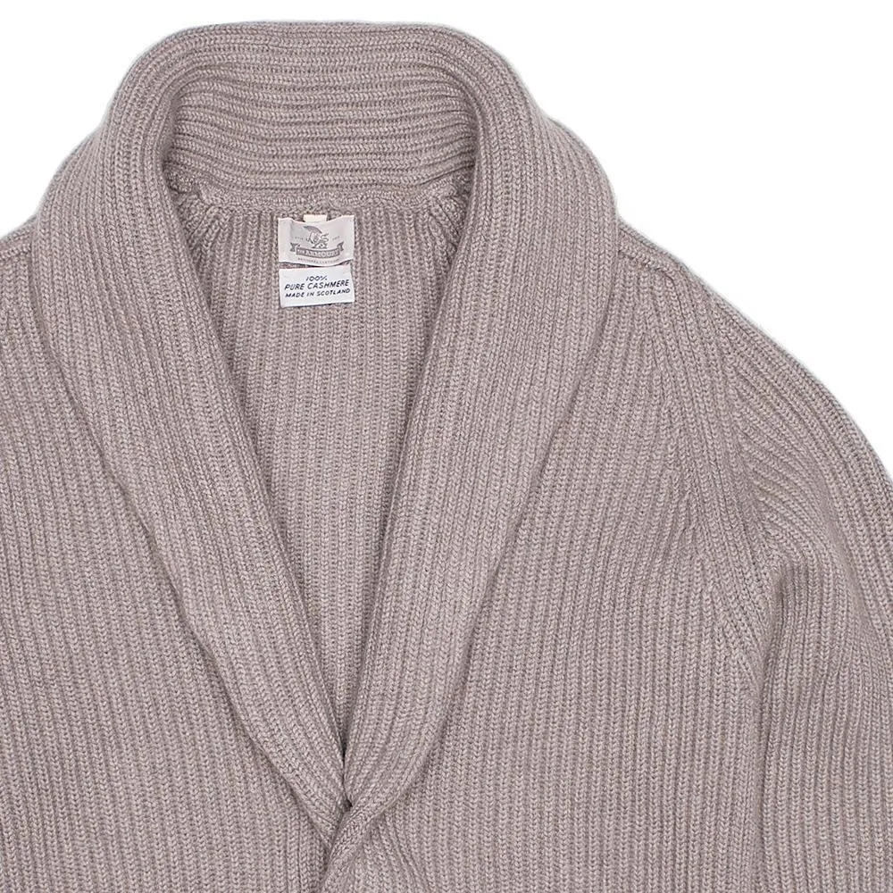 4-ply Cashmere Shawl-collar Cardigan