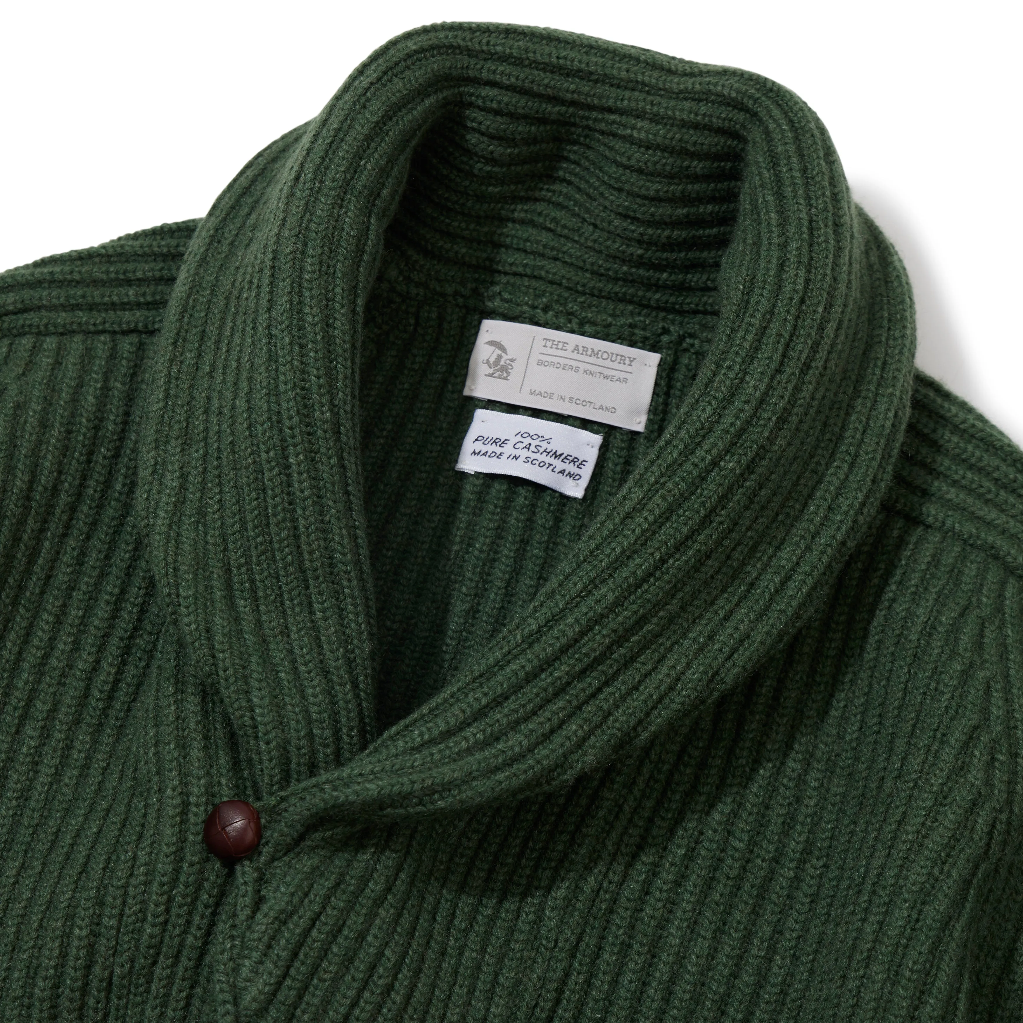 4-ply Cashmere Shawl-collar Cardigan