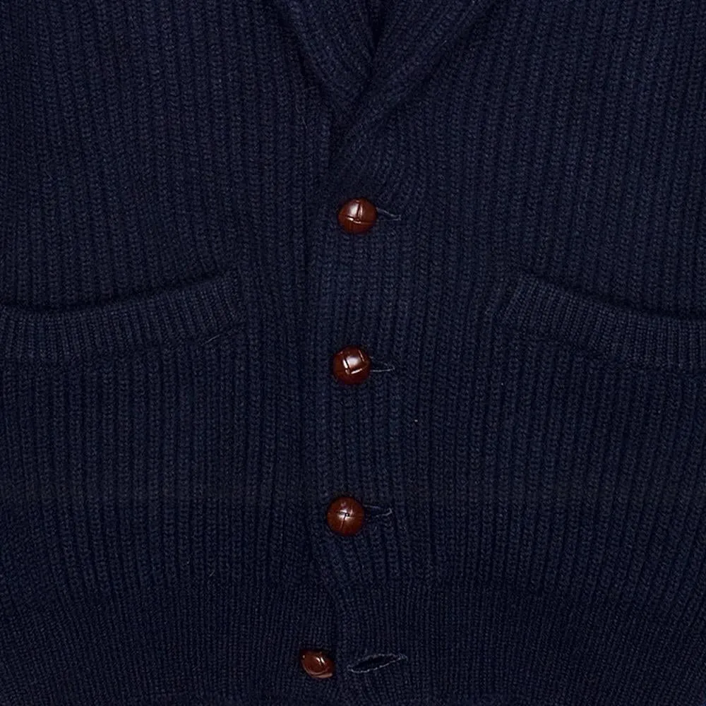 4-ply Cashmere Shawl-collar Cardigan