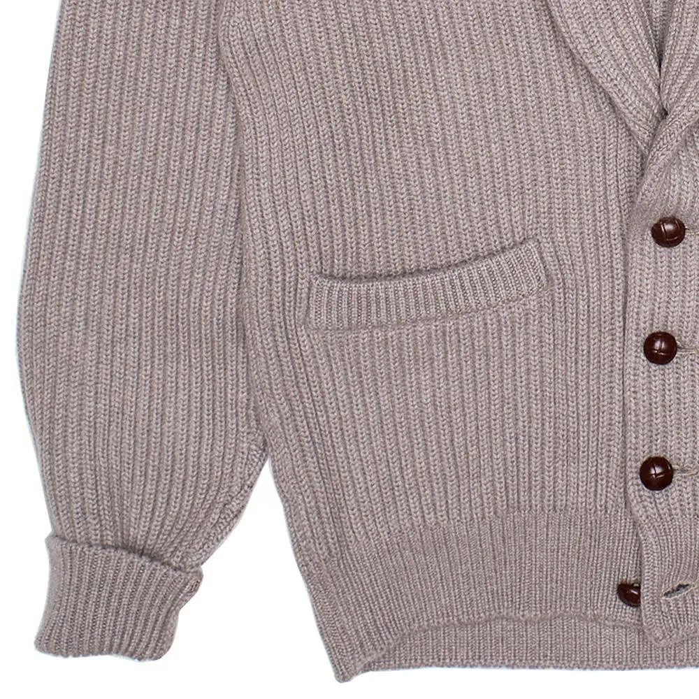 4-ply Cashmere Shawl-collar Cardigan