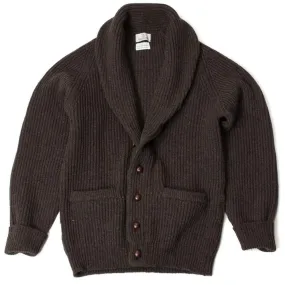 4-ply Lambswool Shawl-collar Cardigan