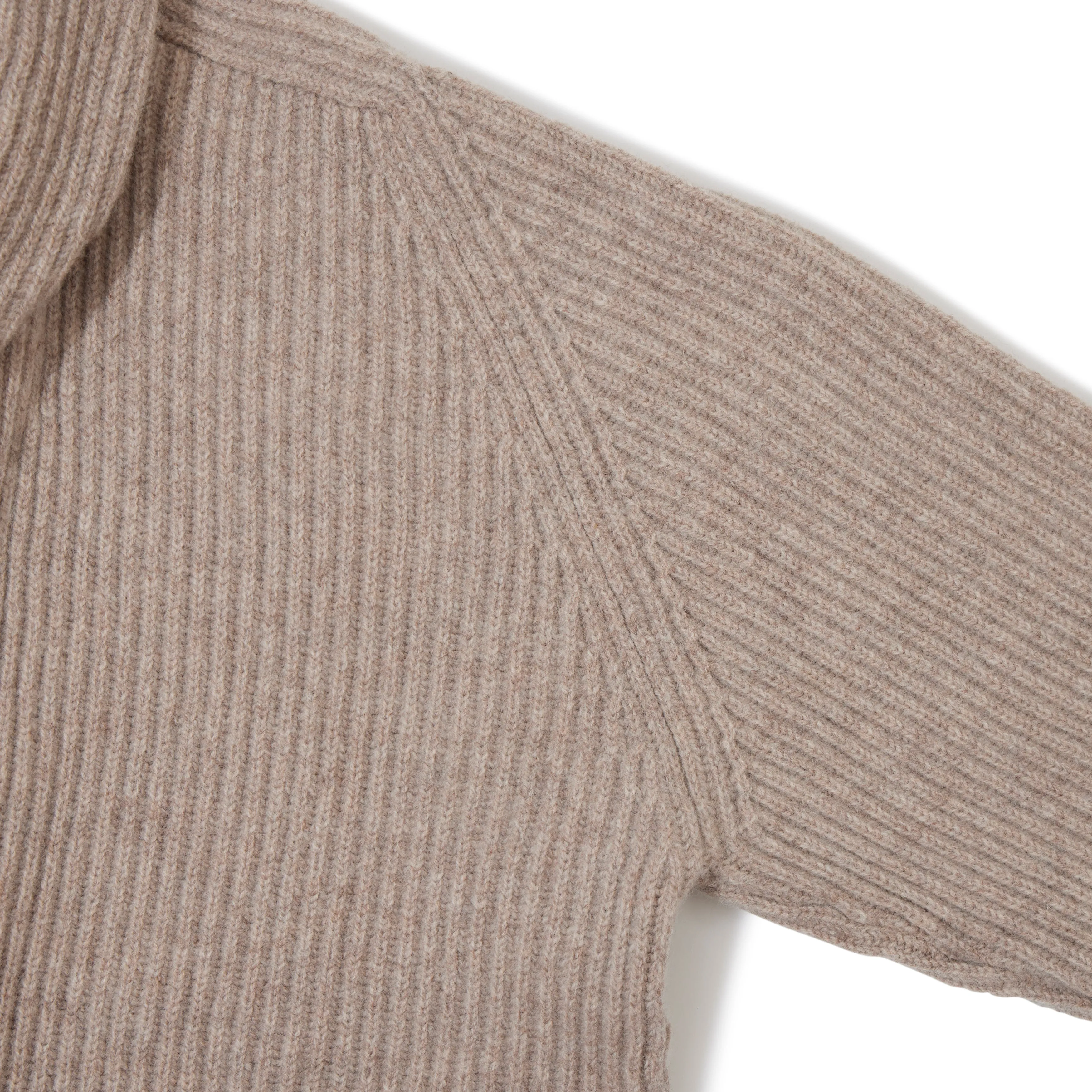 4-ply Lambswool Shawl-collar Cardigan