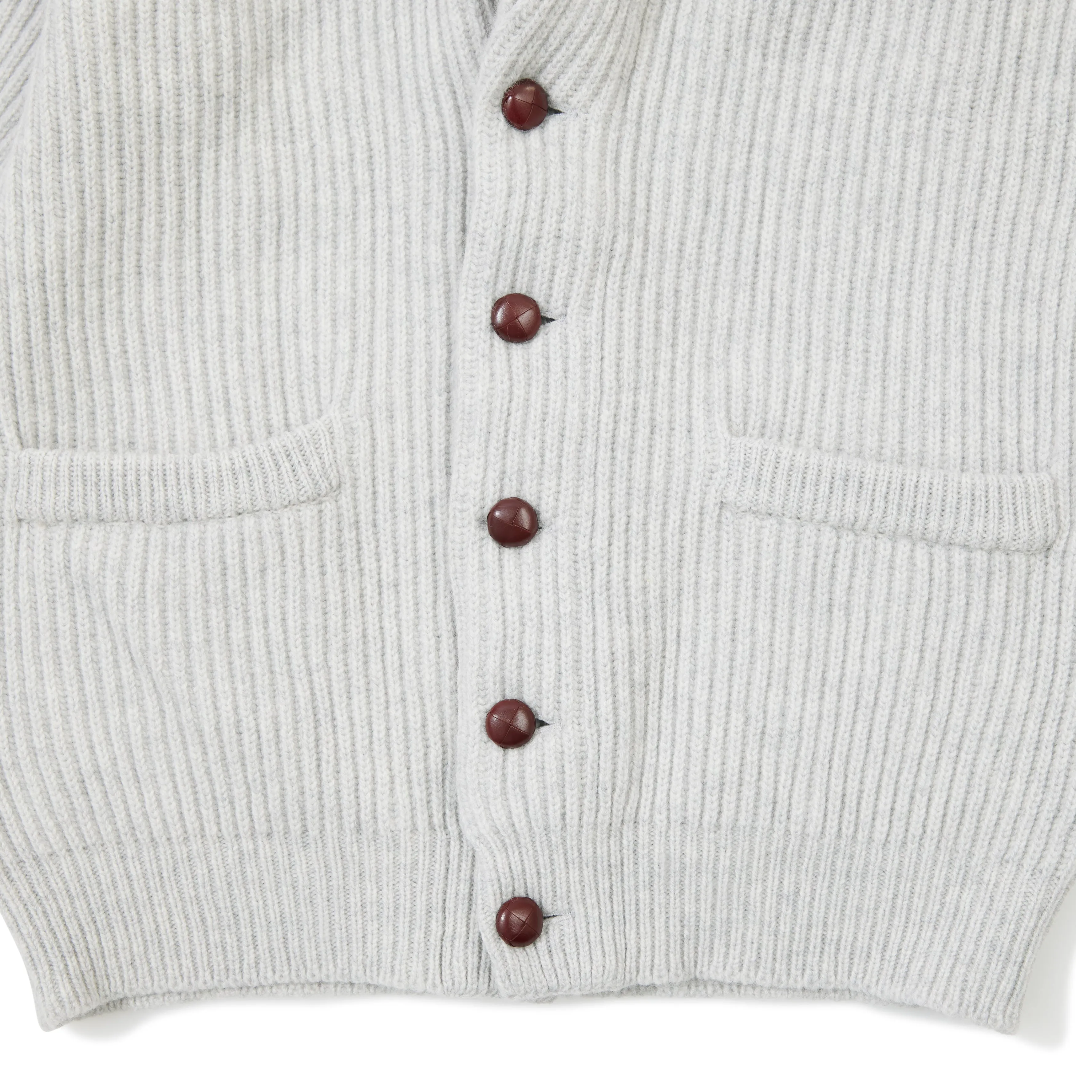 4-ply Lambswool Shawl-collar Cardigan