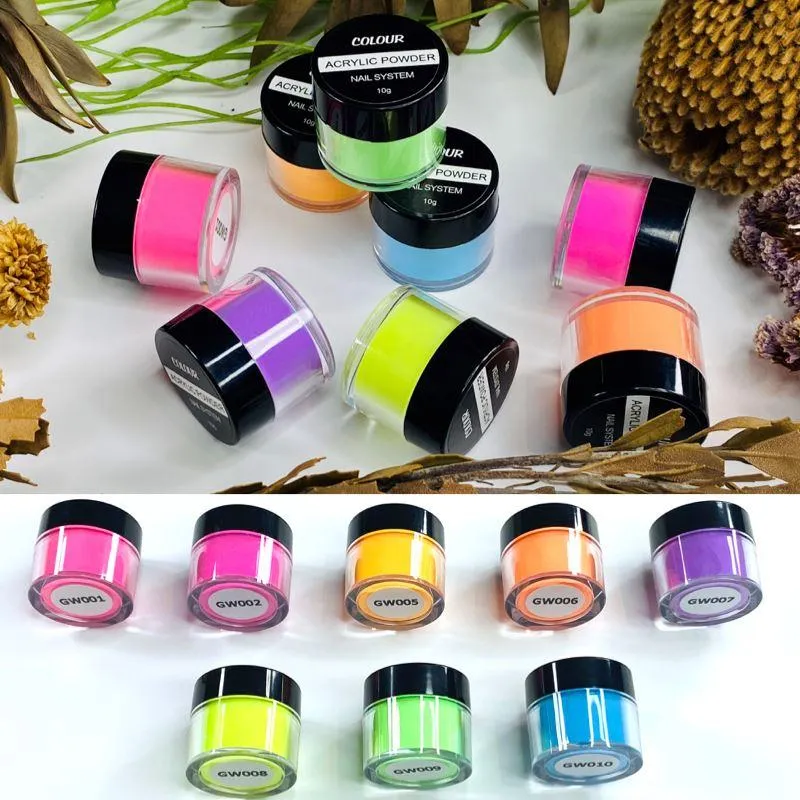 Acrylic Nail Powders ~ Glow in the Dark Collection