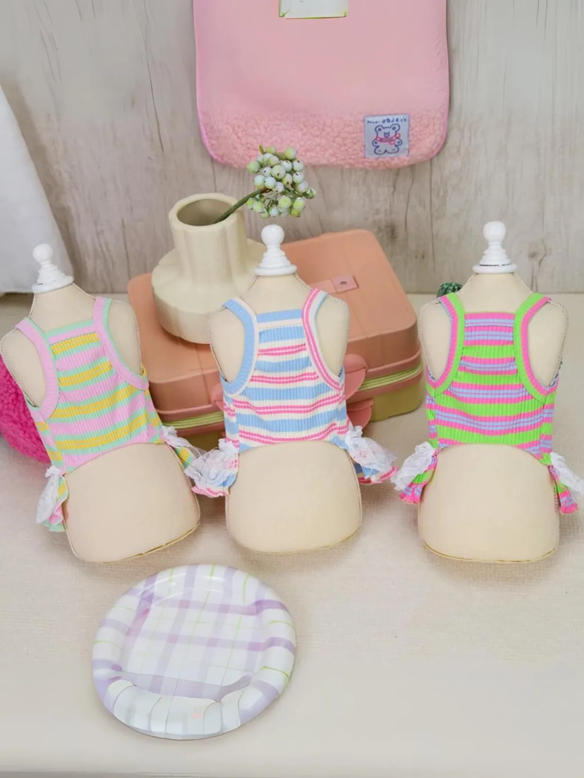 Adorable Striped Summer Lace Dress for Dogs