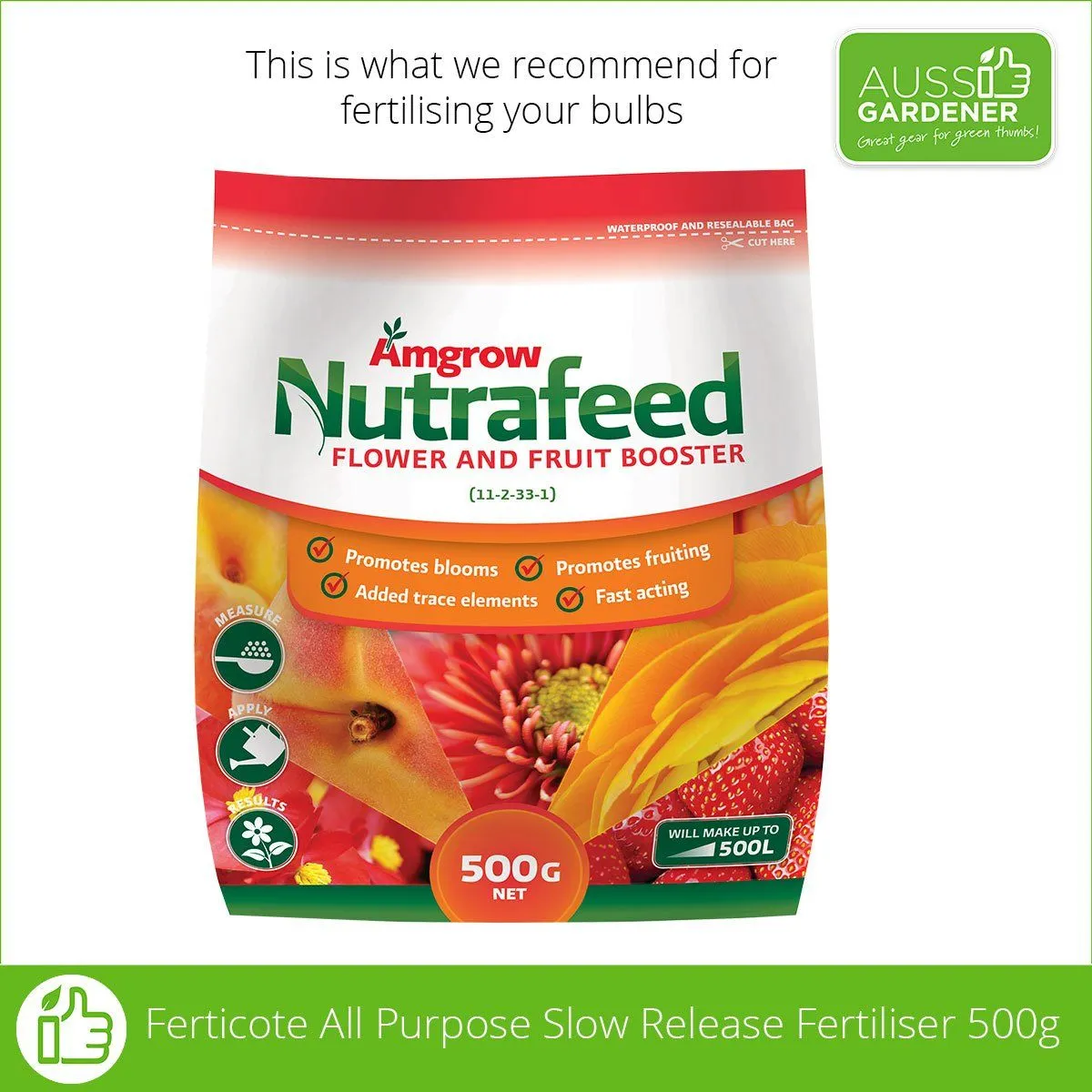 Amgrow Nutrafeed Fruit & Flower Booster-Bulb Liquid Fertiliser 500g