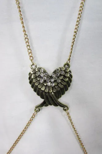 Angel Wings Pendant Metal Body Chain Harness