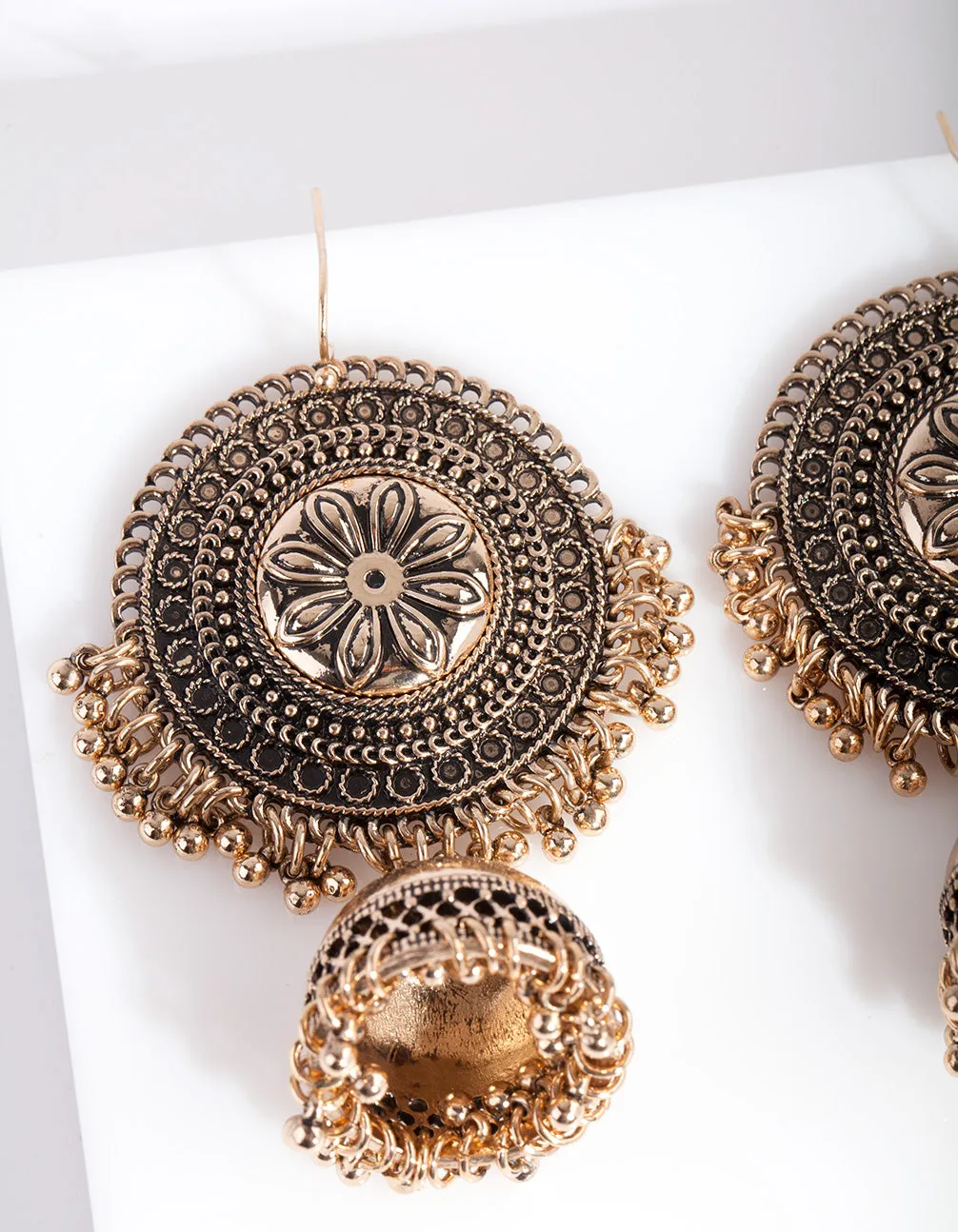 Antique Gold Jhumka Earrings