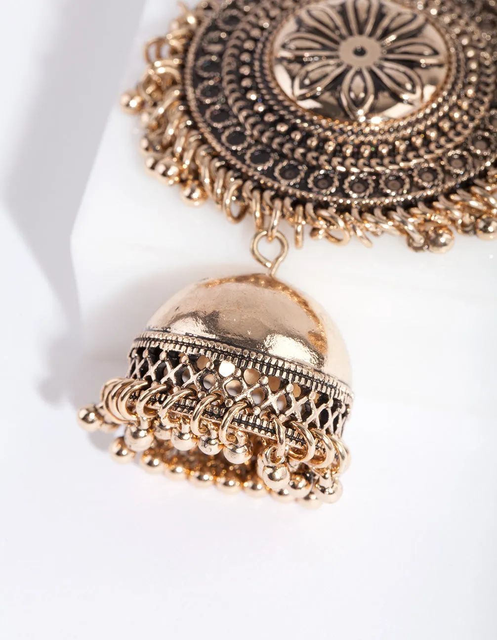 Antique Gold Jhumka Earrings