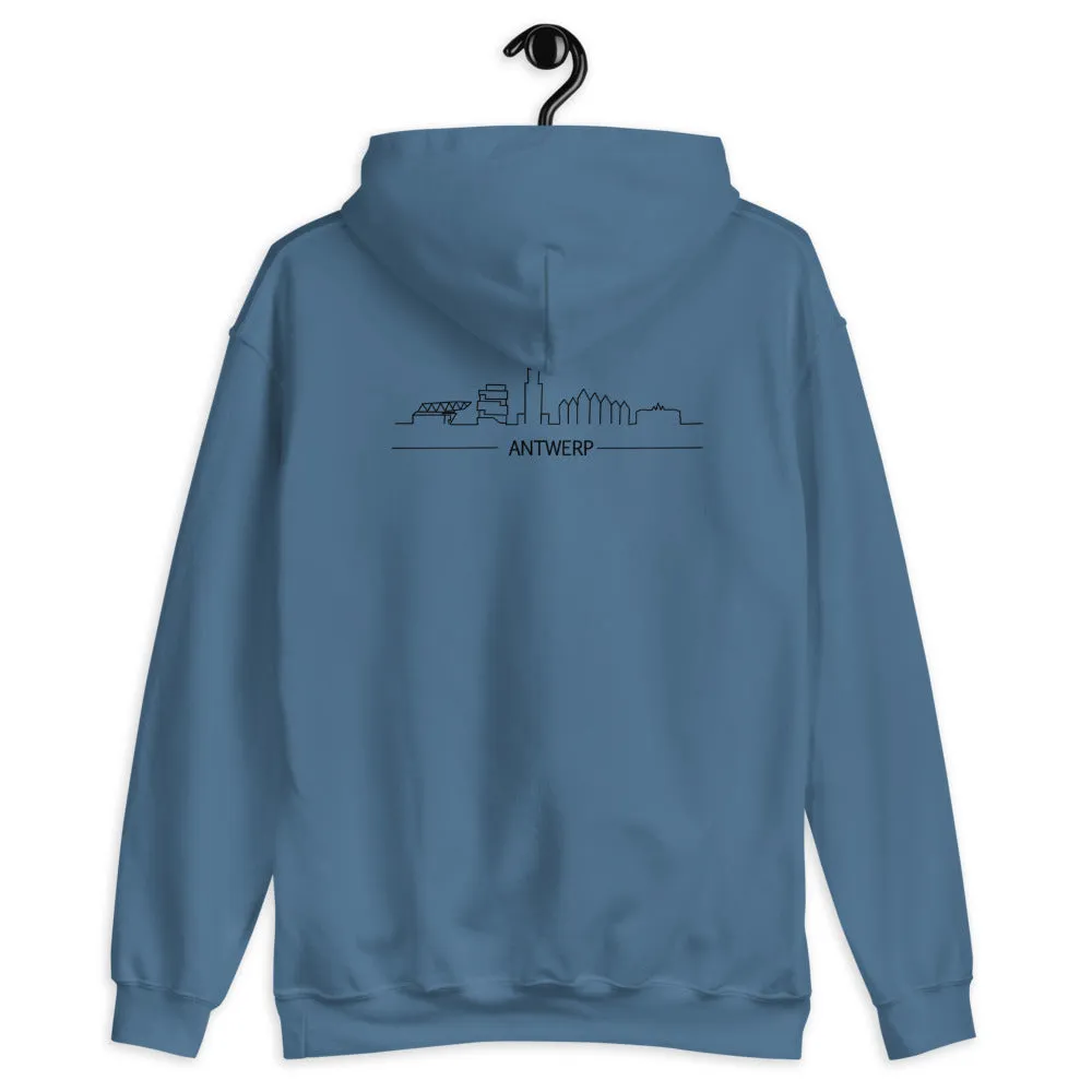 Antwerp Skyline Back Hoodie