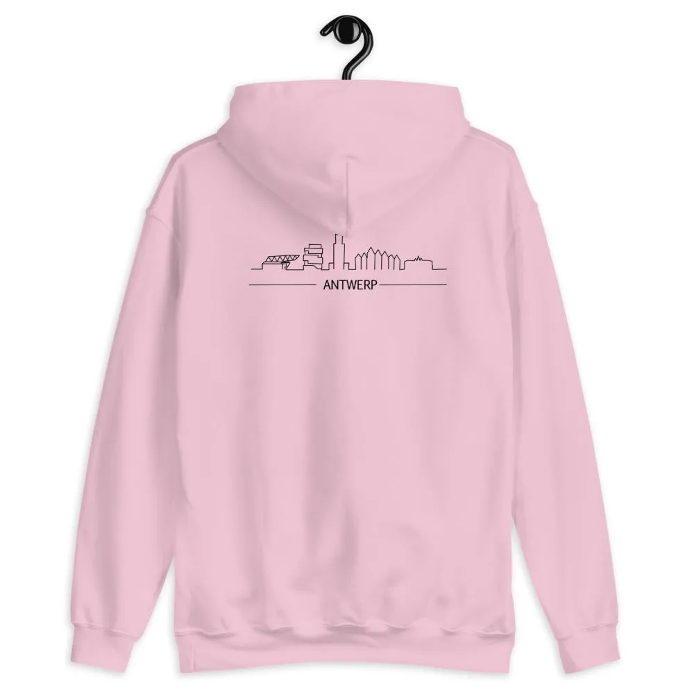 Antwerp Skyline Back Hoodie