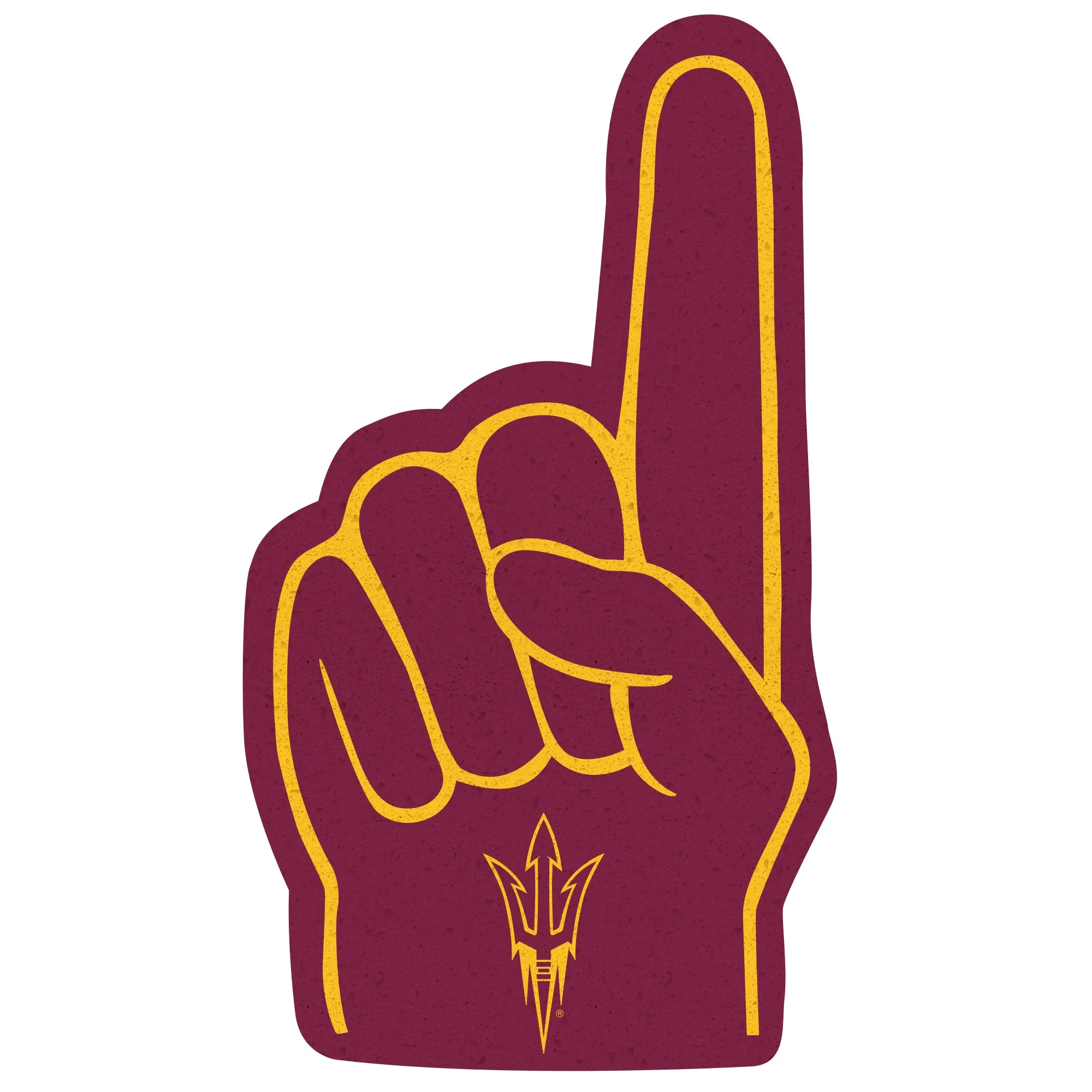 Arizona State Sun Devils: Foamcore Foam Finger Foam Core Cutout - Officially Licensed NCAA Big Head