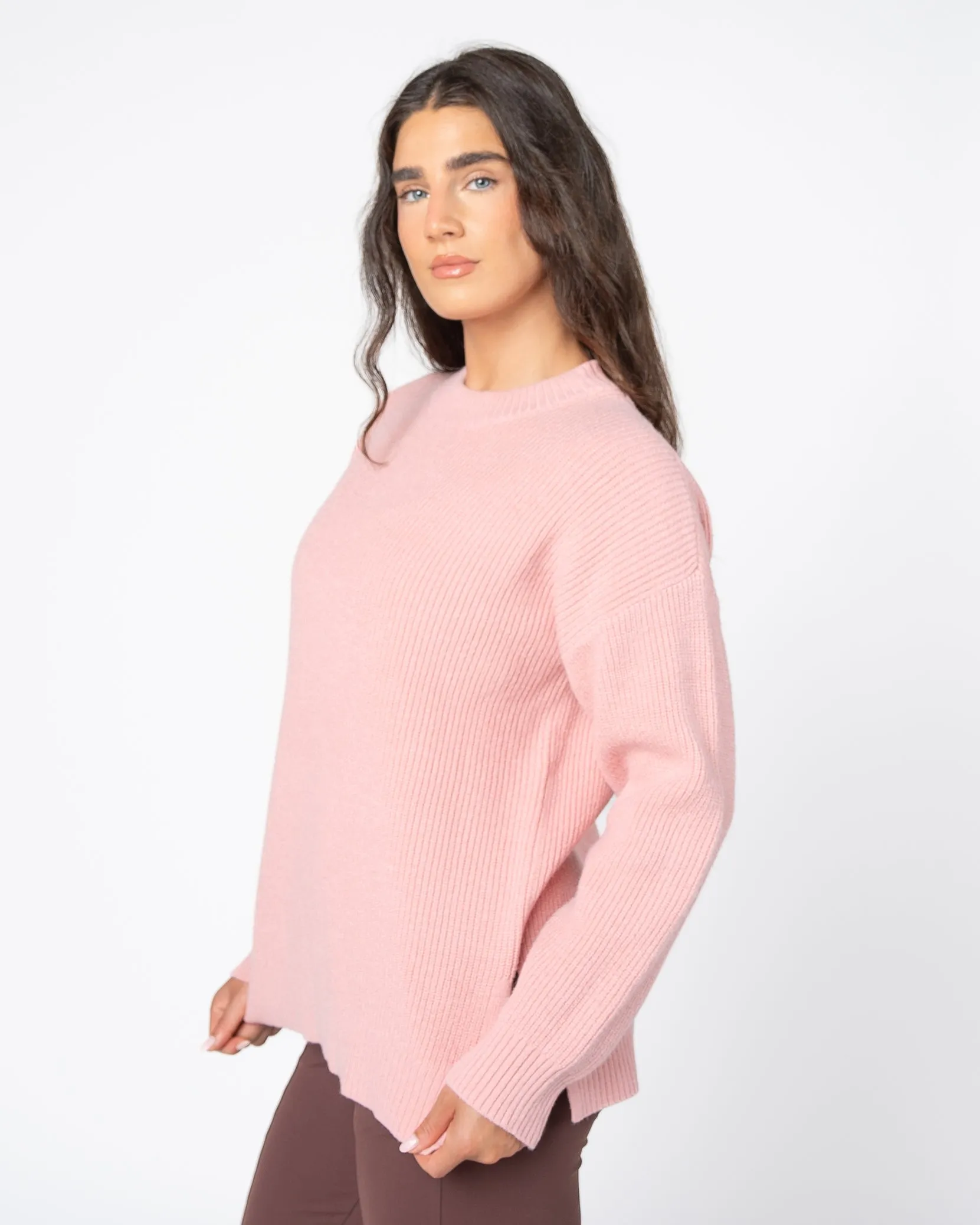 Aspen Sweater - Powder Pink