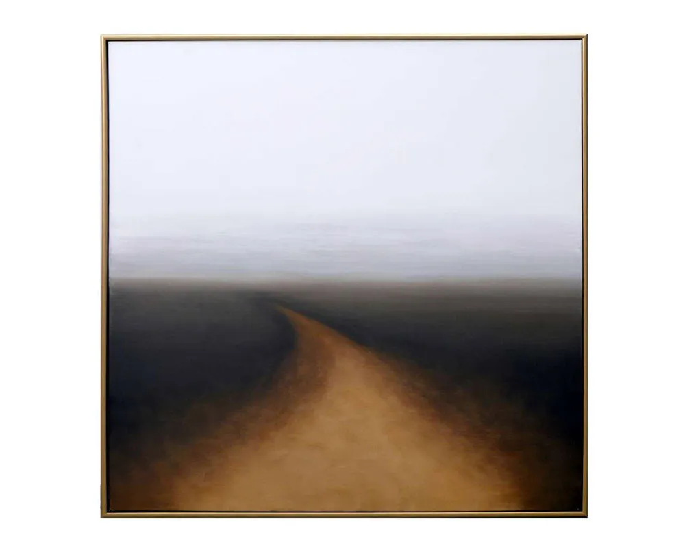 Autumn Silence - 48" X 48" - Gold Floater Frame