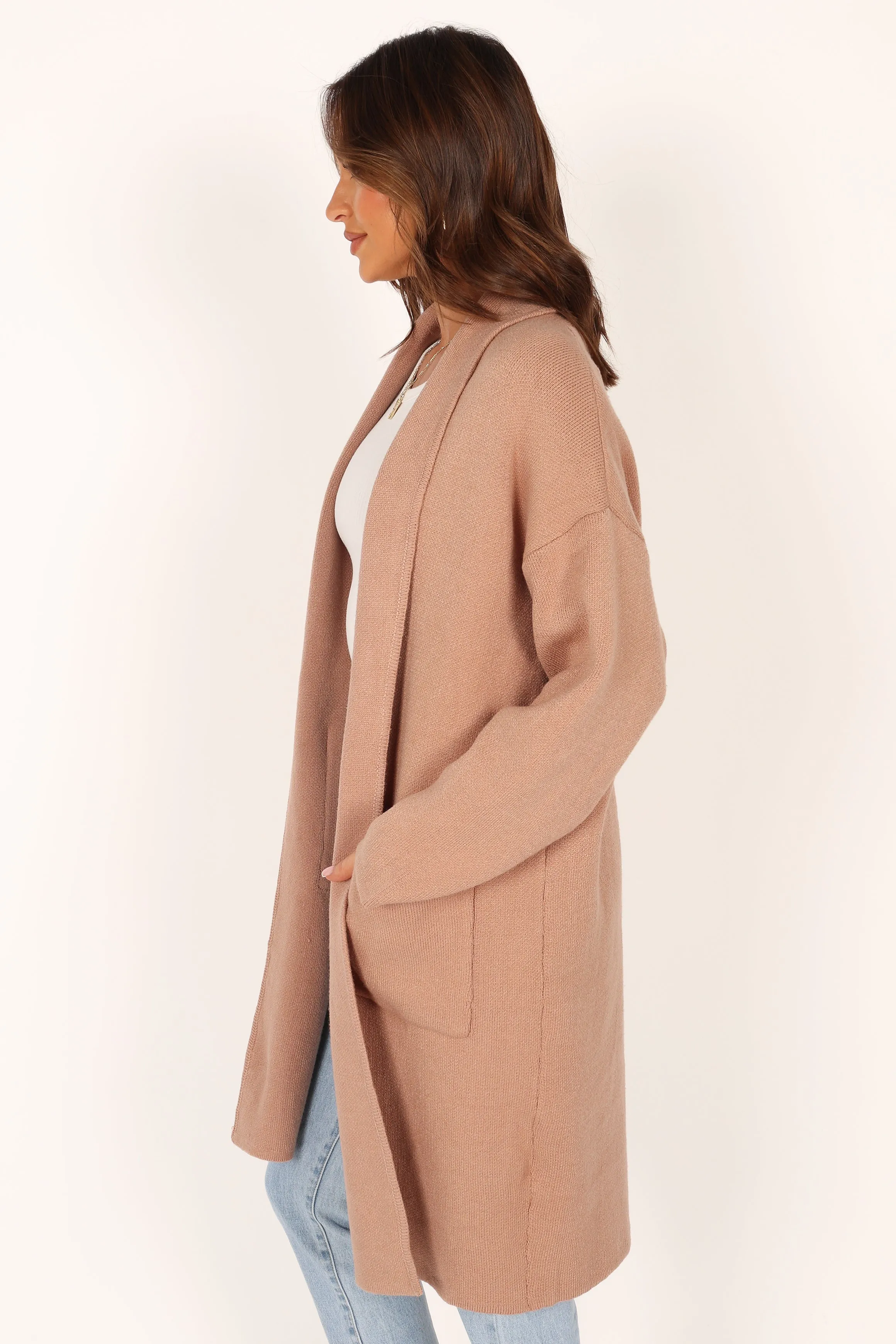 Avah Long Cardigan - Camel