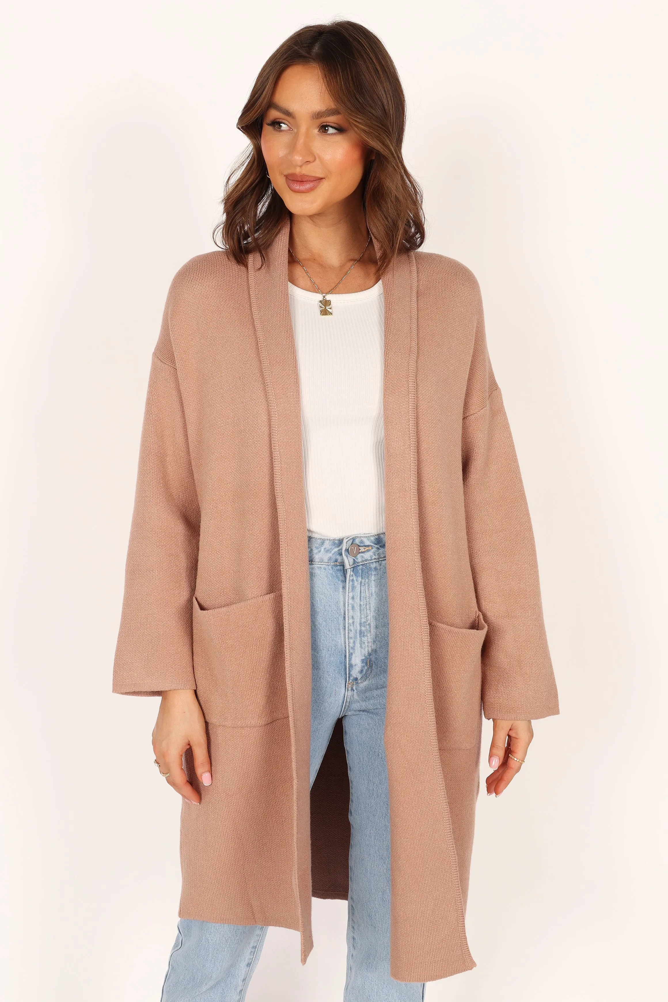 Avah Long Cardigan - Camel