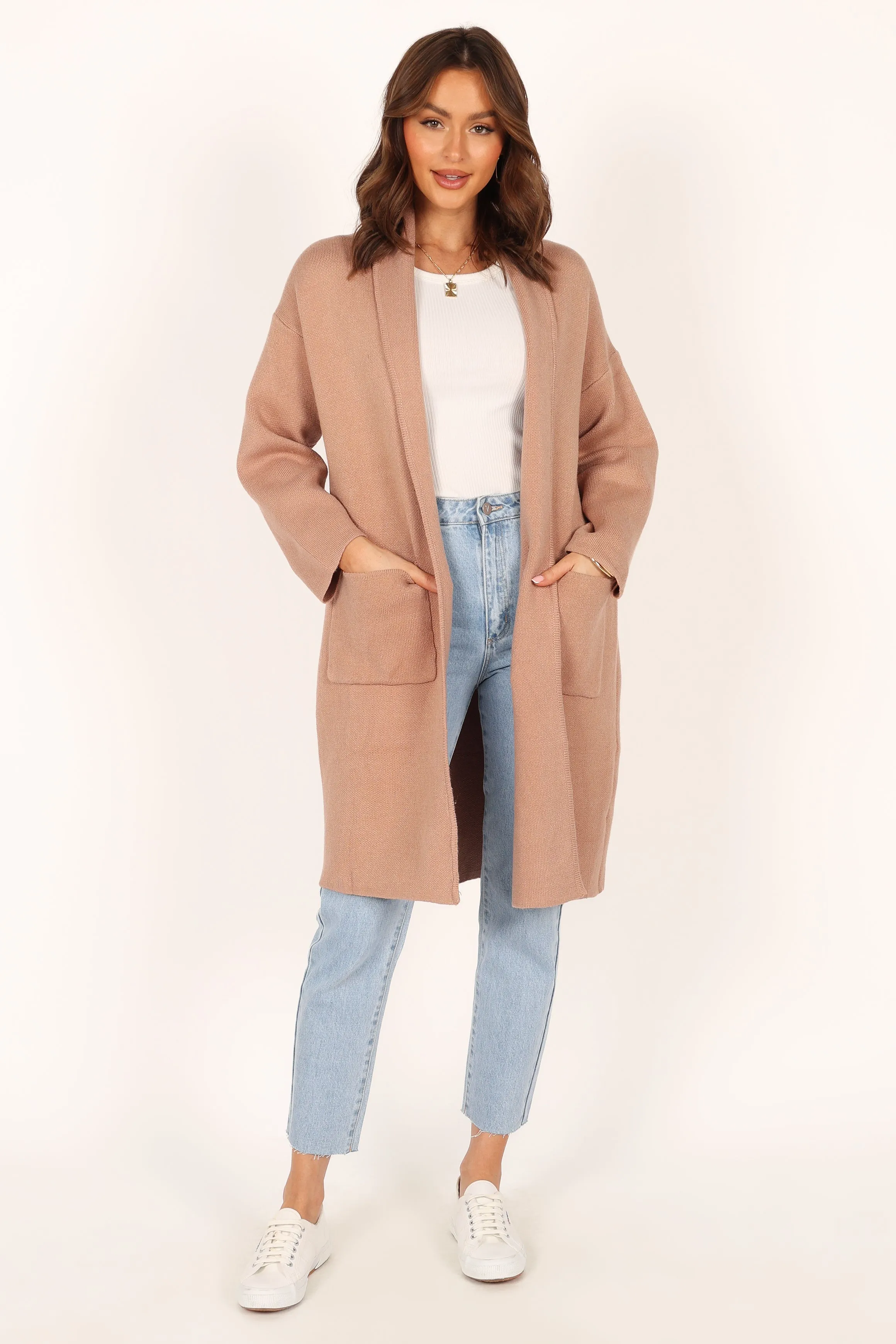 Avah Long Cardigan - Camel