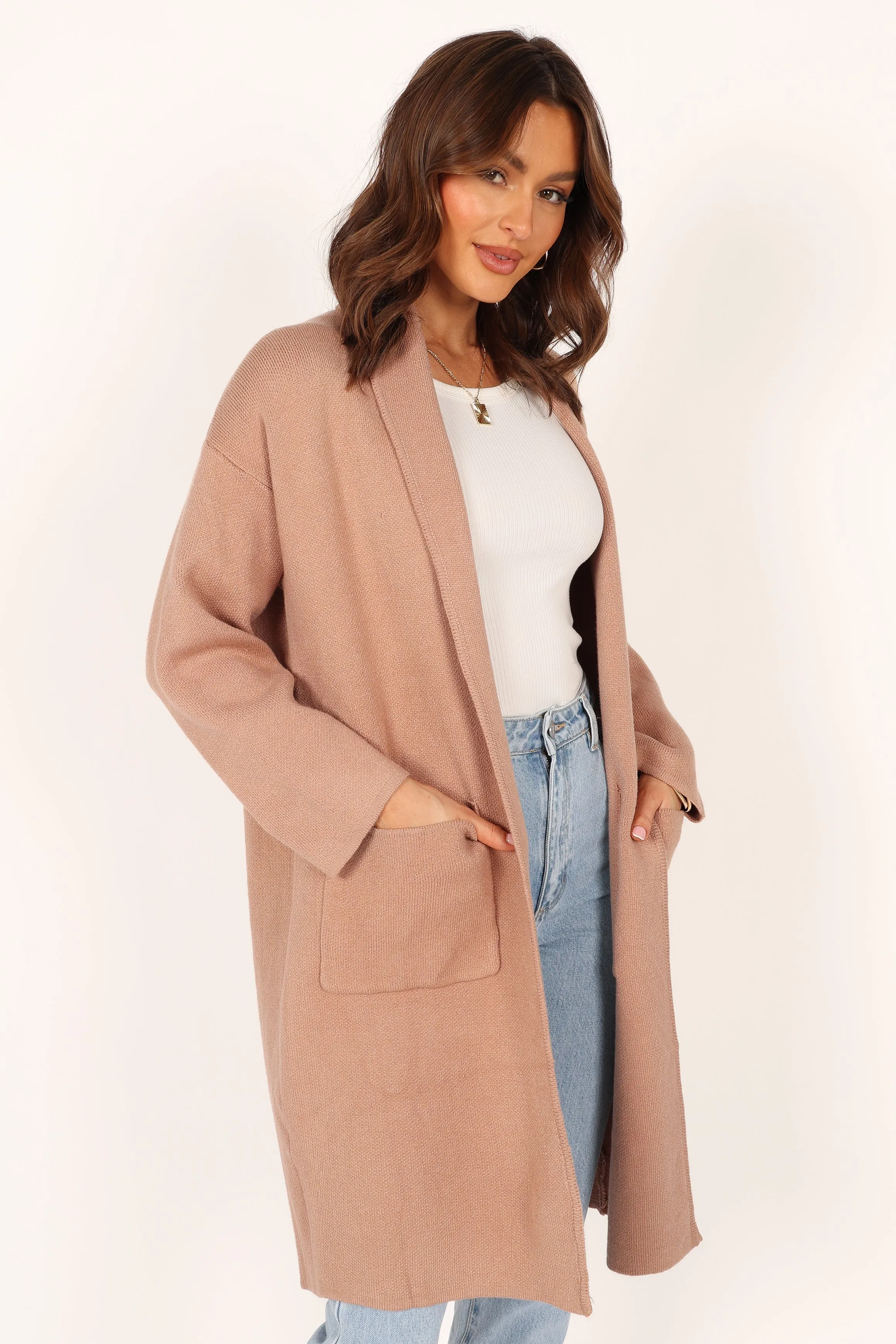 Avah Long Cardigan - Camel