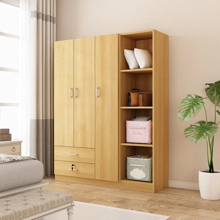 Averie Open Wardrobe with 4 Shelves