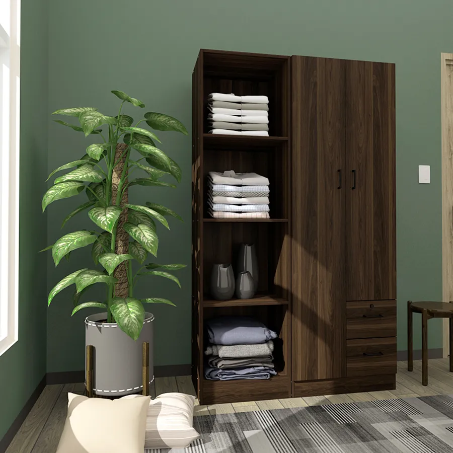 Averie Open Wardrobe with 4 Shelves