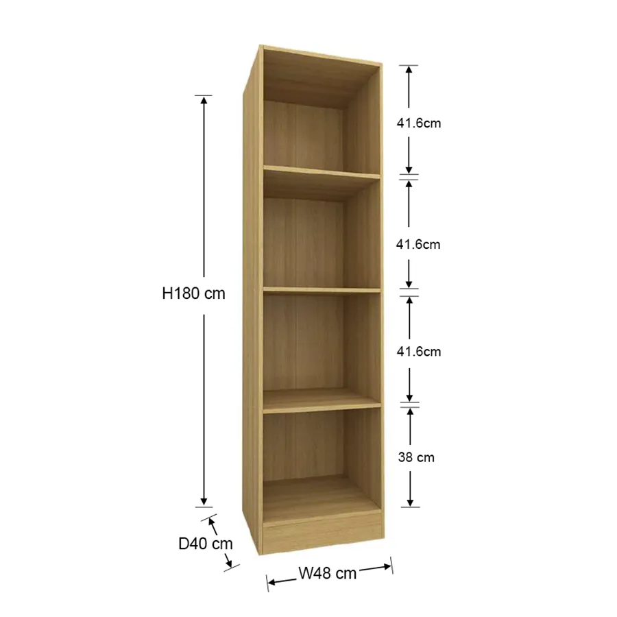 Averie Open Wardrobe with 4 Shelves