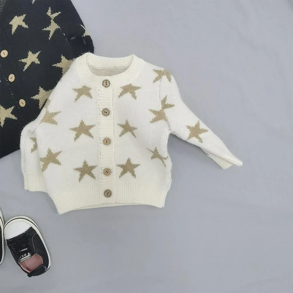 Baby Knitted Sweater Autumn and Winter Unisex Baby Cardigan Coat Wholesale