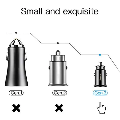 Baseus Dual USB Smart Mobile Phone Car Charger