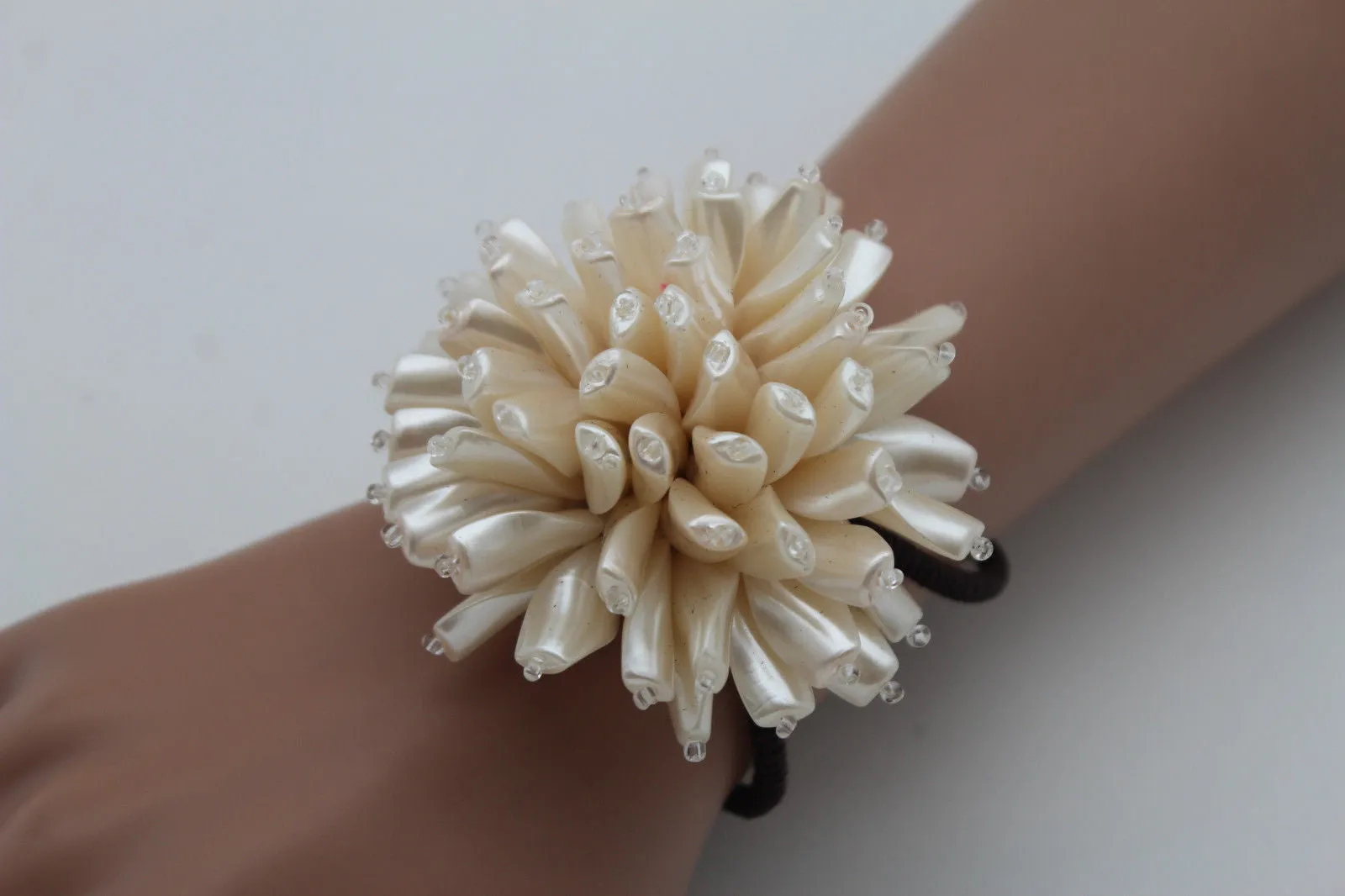 Beaded Flower Elastic Band Bracelet