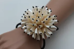 Beaded Flower Elastic Band Bracelet