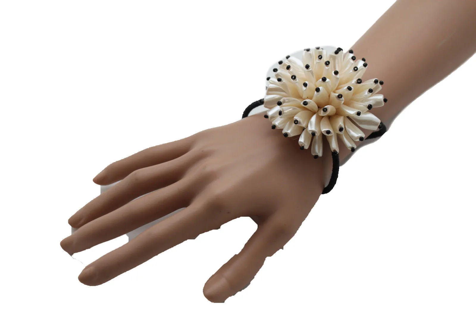 Beaded Flower Elastic Band Bracelet