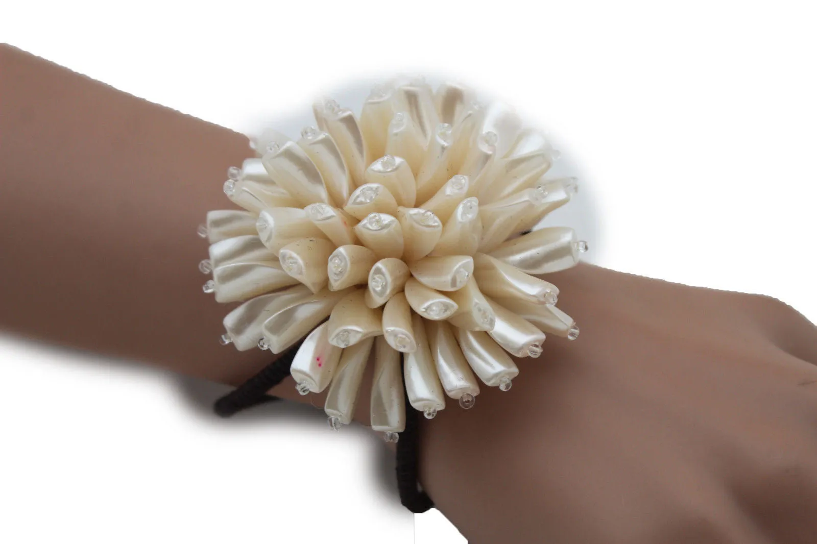 Beaded Flower Elastic Band Bracelet