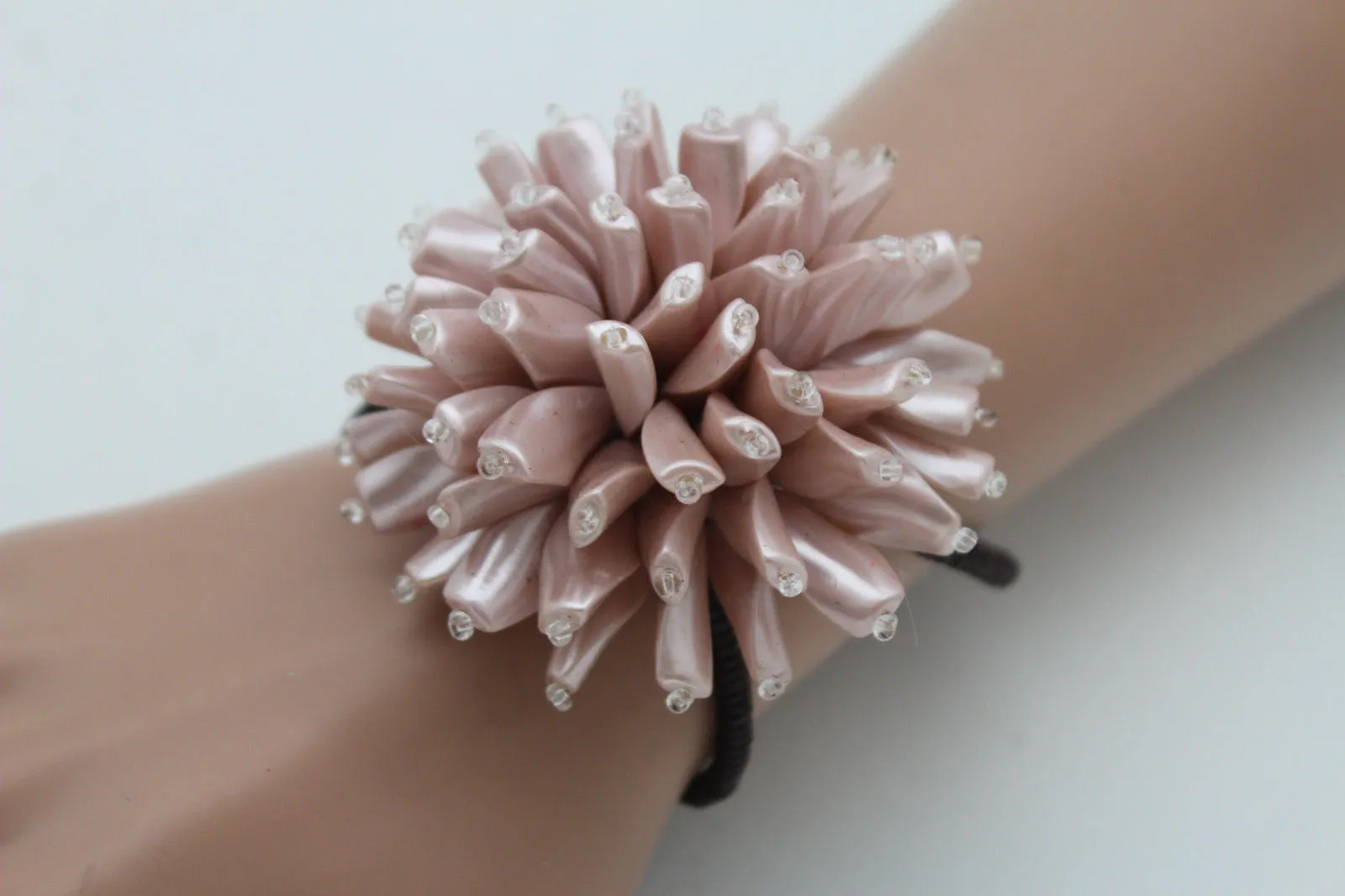 Beaded Flower Elastic Band Bracelet