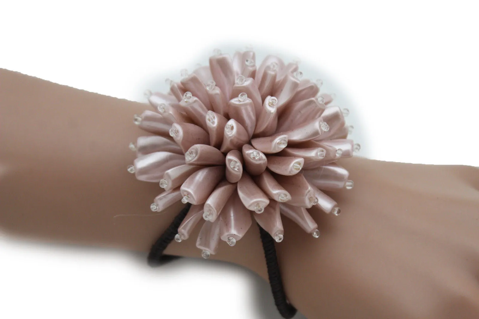 Beaded Flower Elastic Band Bracelet