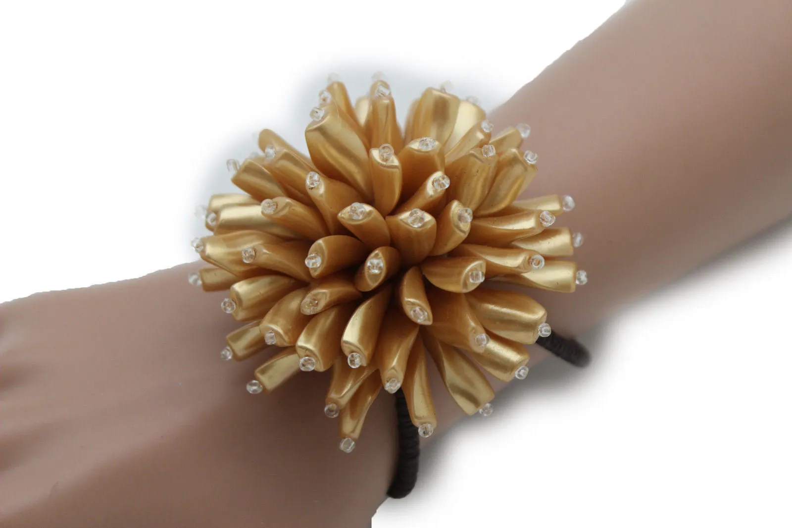 Beaded Flower Elastic Band Bracelet