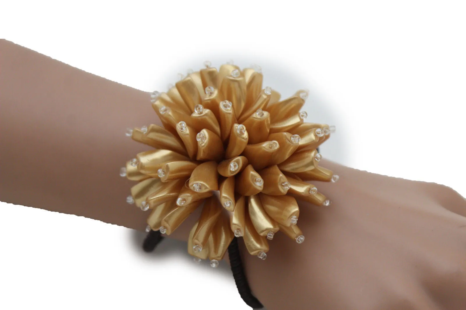 Beaded Flower Elastic Band Bracelet